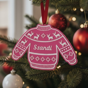 Pulóveres karácsonyfadísz